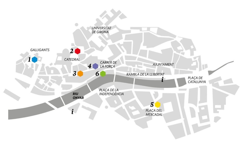 Map of Girona's museums